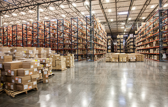 Warehousing services, packaged items