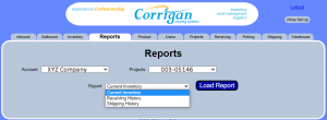 screenshot of reporting option on wms